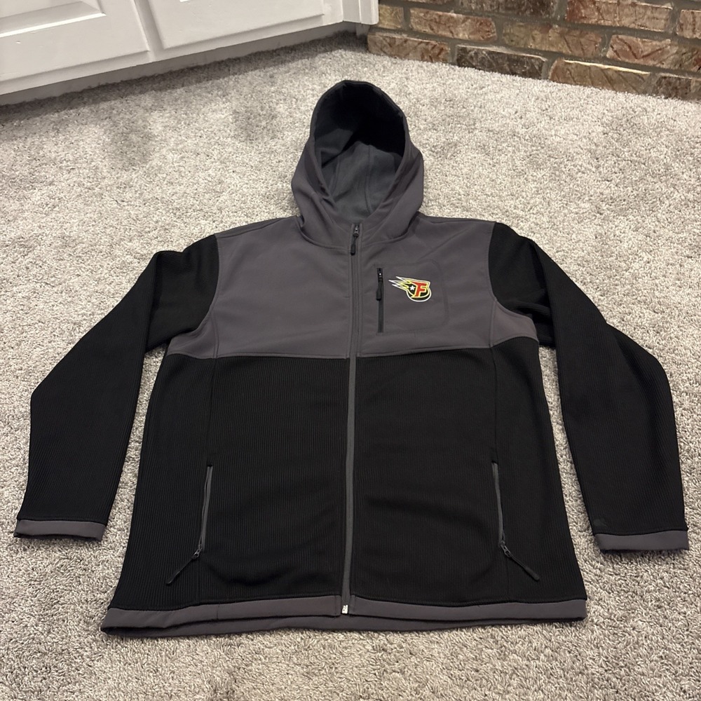 Indy Fuel Hockey Full Zip Knit Hoodie Mens Size XXL Sweatshirt Thick Heavyweight